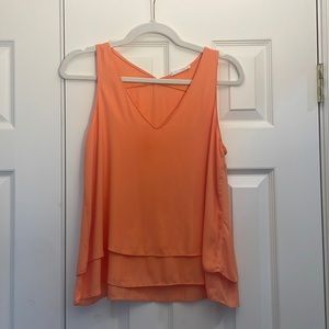 Orange blouse, summer top, flowy, nice
